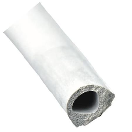 Ap Products 0.5 x 0.375 in. Rubber D Seal with Tape White 0121.2125